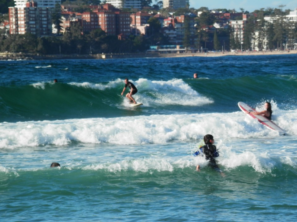 Surfers before the swim started