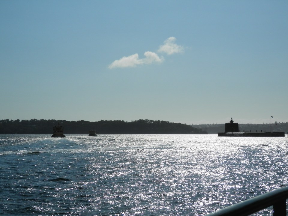 Sydney Harbour shining in the sunlight