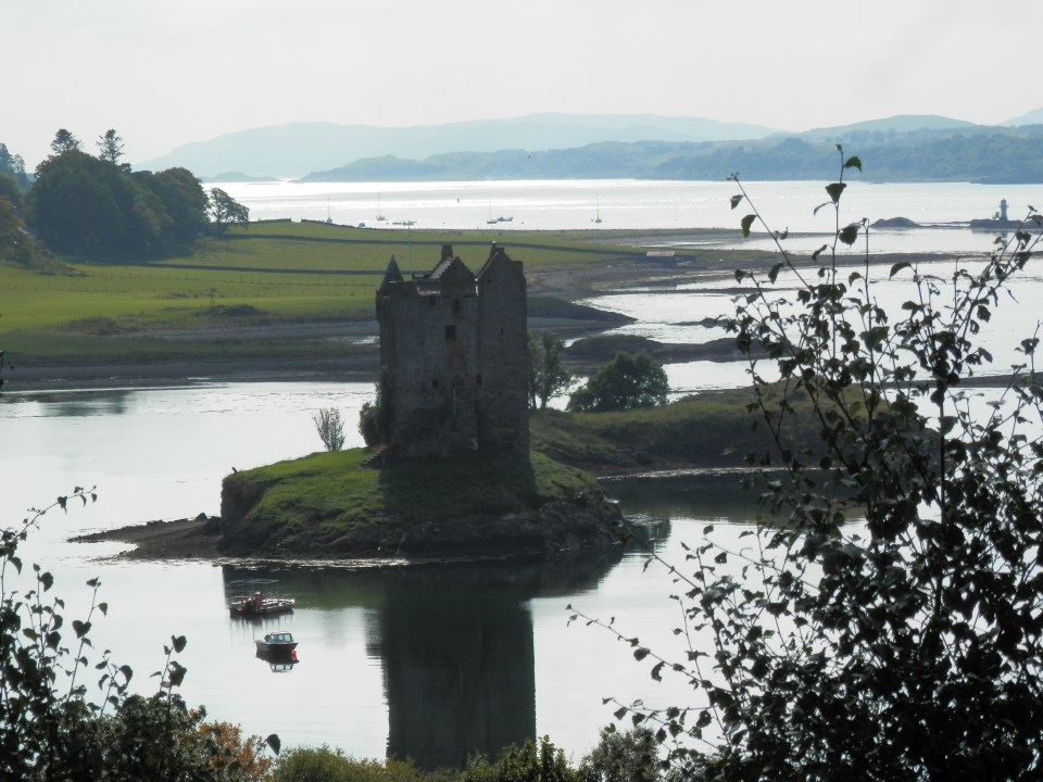 Castle Stalker in Loch Laich, an inlet of Loch Linnhe