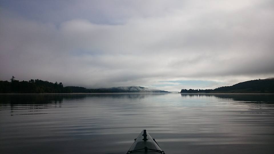 The view down the loch after the fog lifted