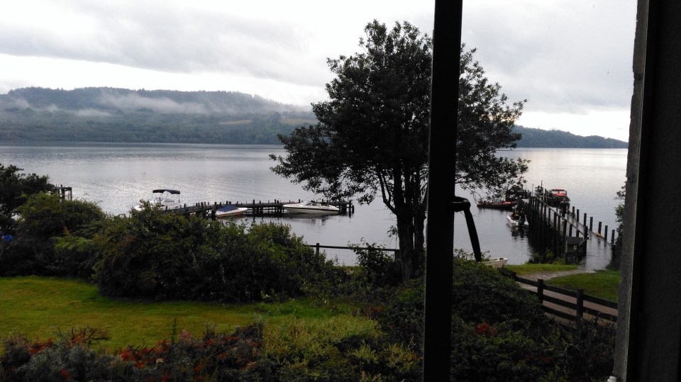 The view from the pub on Inchmurrin over Loch Lomond